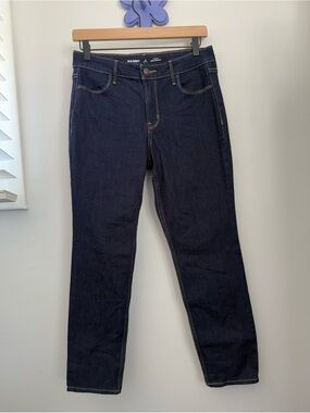 Old Navy High Rise Wow Straight Jeans Dark Wash Office Streetwear